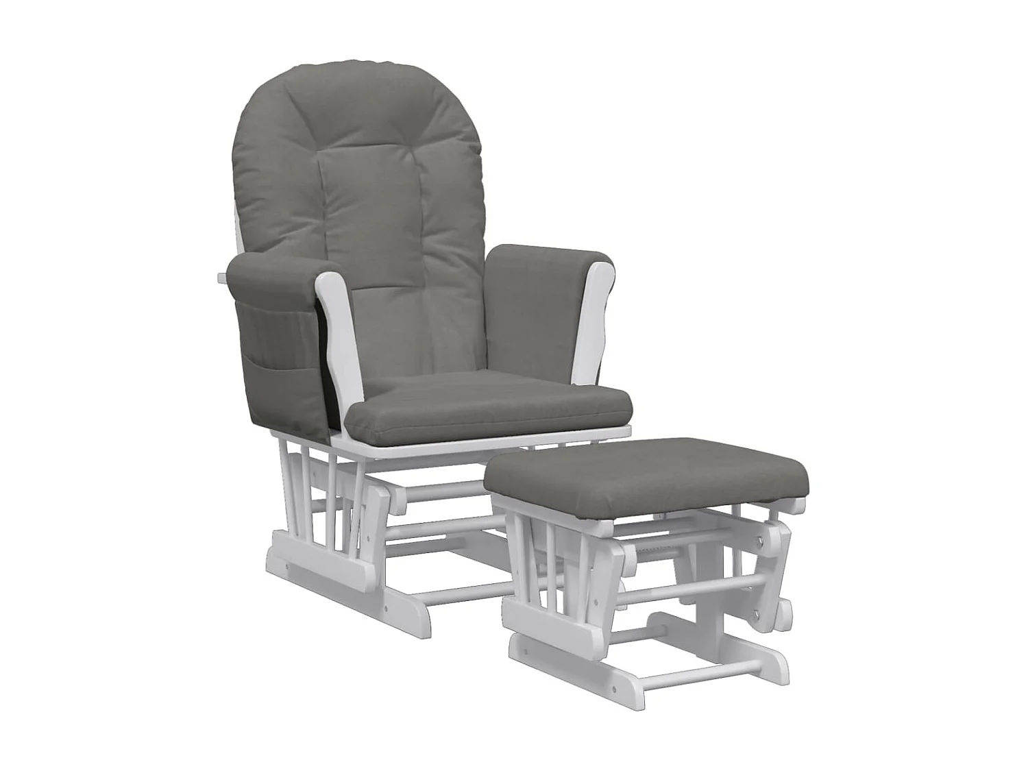 Fauteuil de relaxation chaise tissu grise 70 x 72 x 107 cm DEC028742