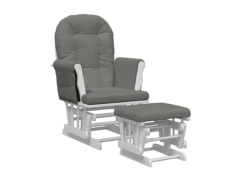 Fauteuil de relaxation chaise tissu grise 70 x 72 x 107 cm DEC028742