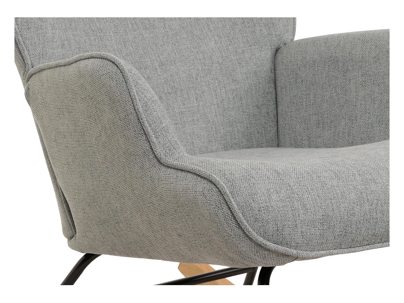 Fauteuil à bascule relaxation métal marron 70 x 33 x 70 cm 04_0006913