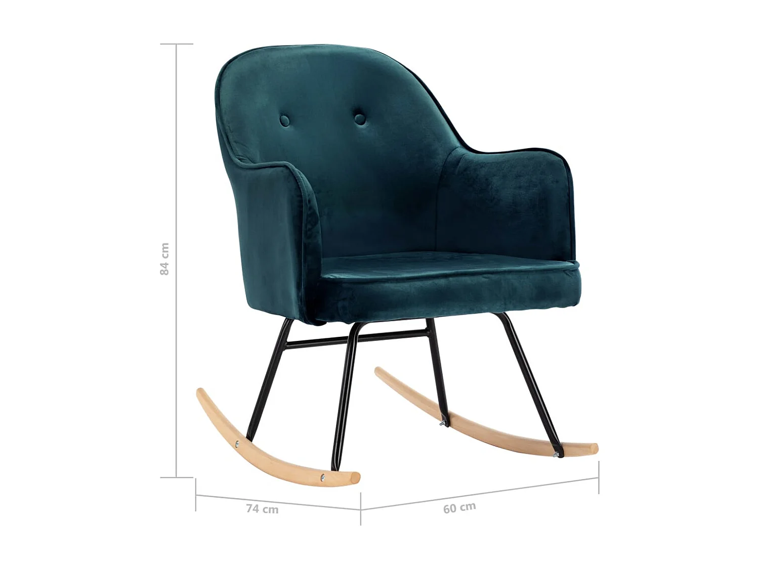 Fauteuil à bascule d'allaitement bleue 60 x 74 x 84 cm DEC028906