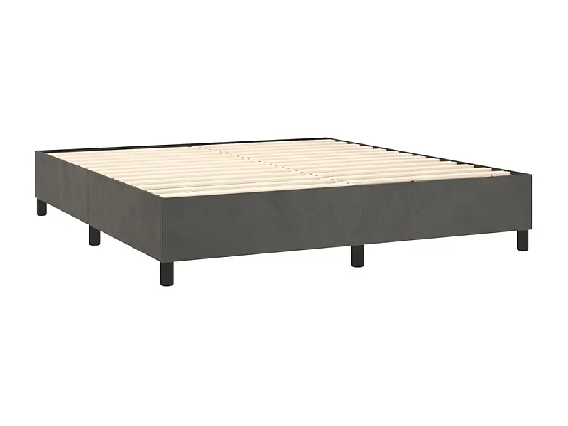 Sommier à lattes sur tissu grise 203 x 160 x 35 cm TDL0207123