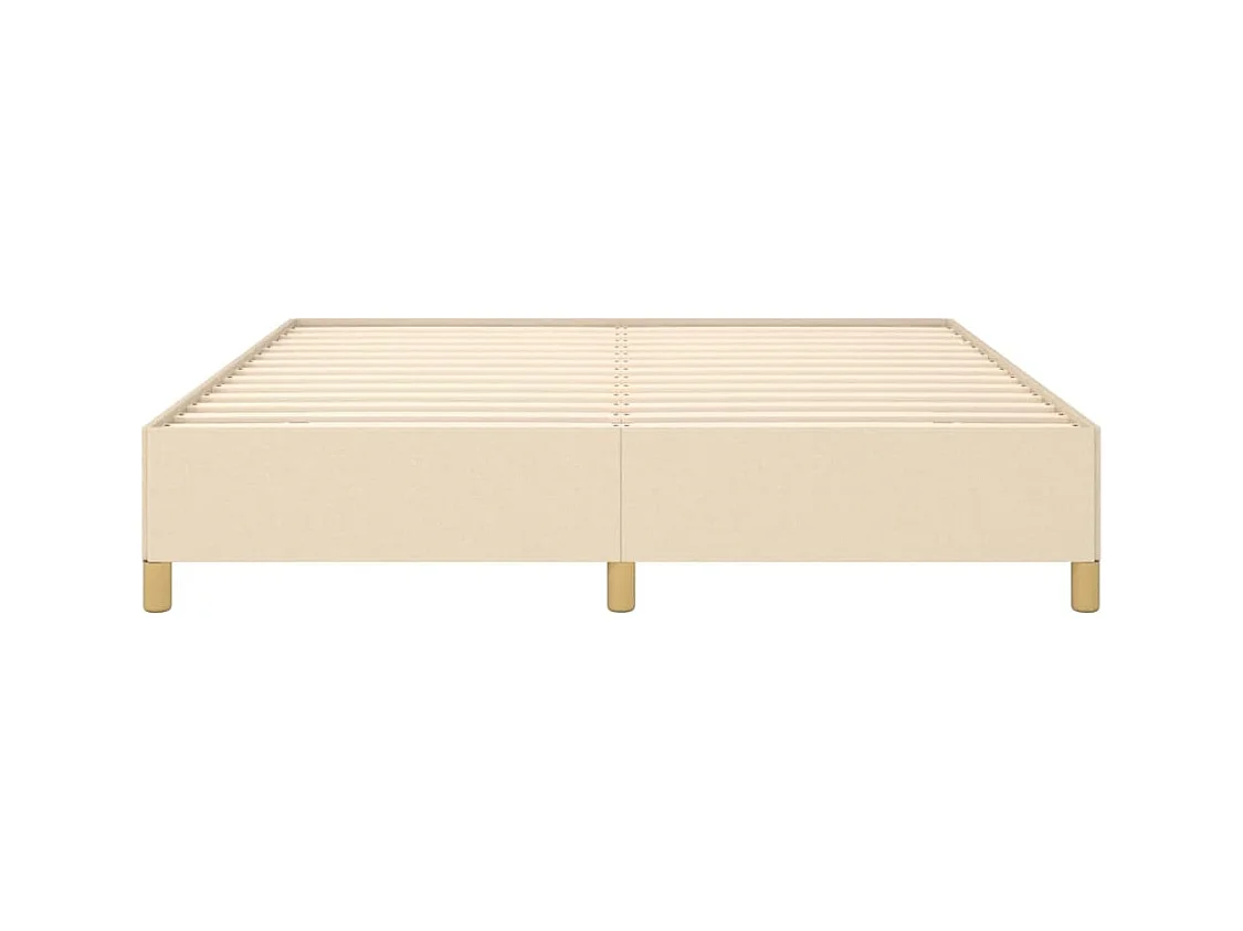 Sommier à lattes sur tissu crème 203 x 160 x 35 cm TDL0207260