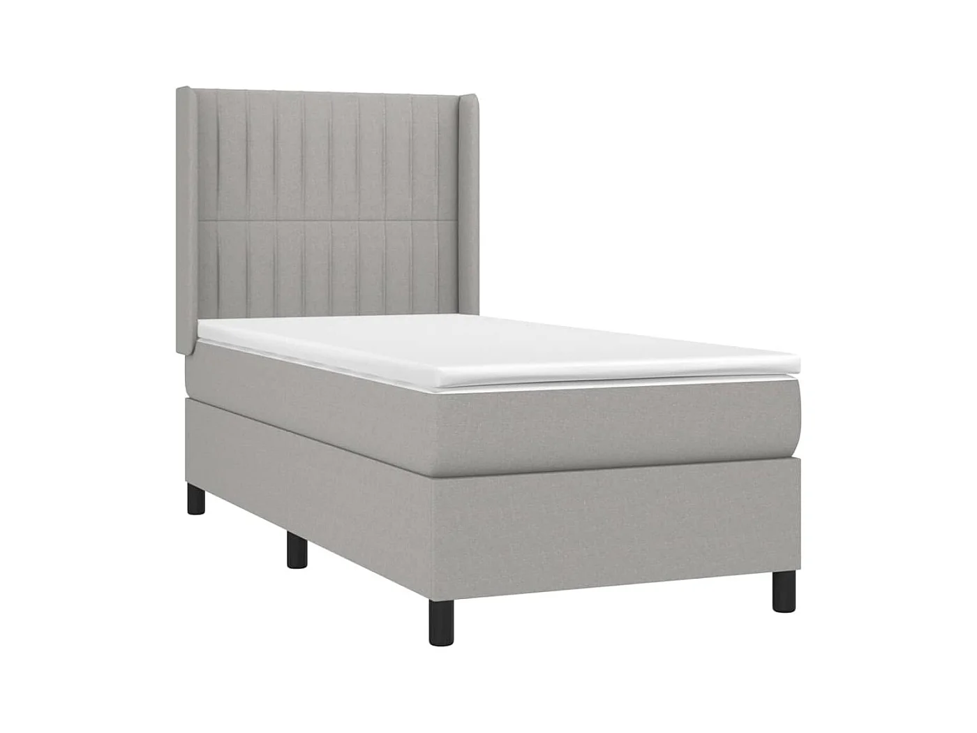 Cadre de lit LED tissu grise 203 x 103 x 128 cm TDL0207958