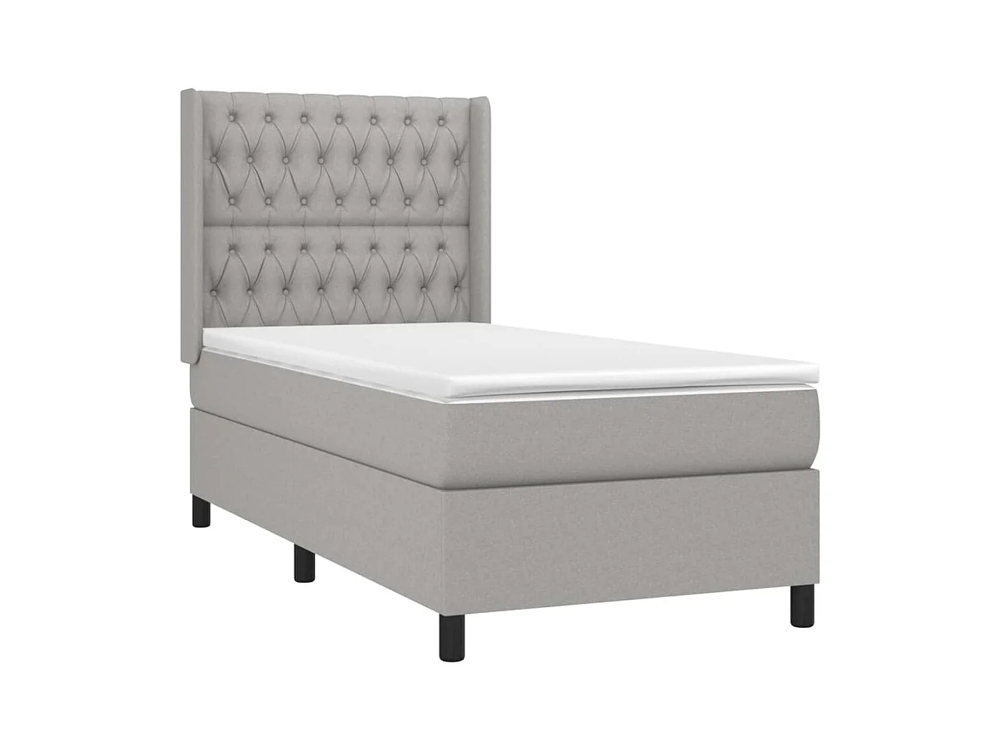 Cadre de lit LED tissu grise 203 x 103 x 128 cm TDL0207937