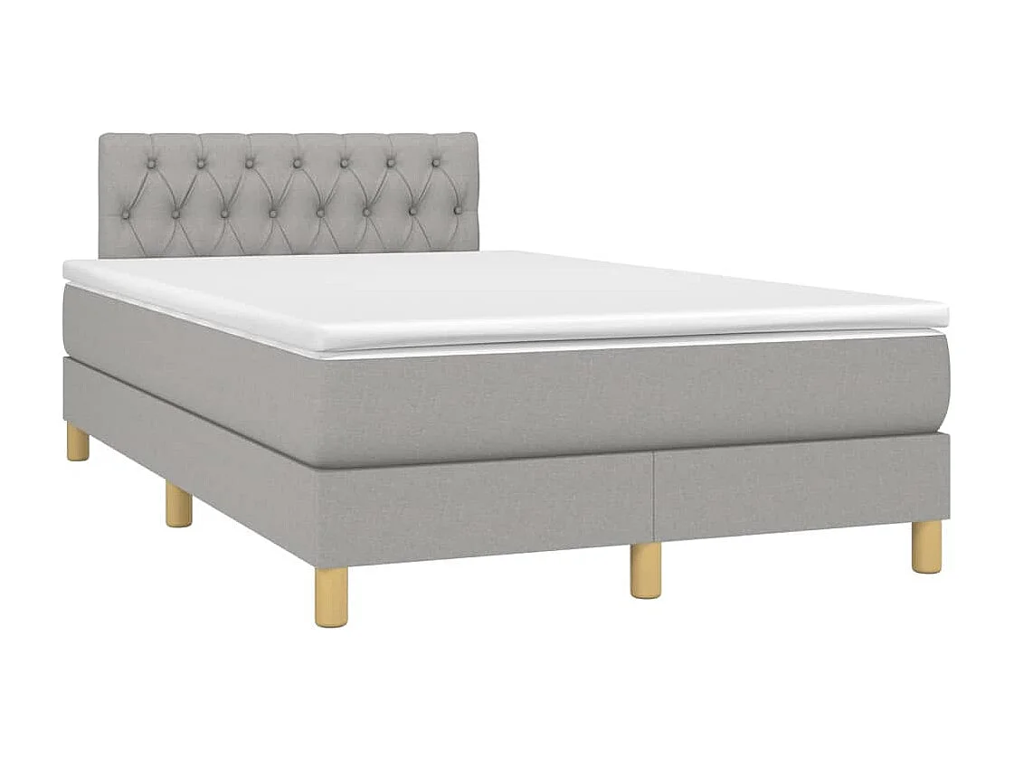 Cadre de lit LED tissu grise 203 x 120 x 88 cm TDL0207883