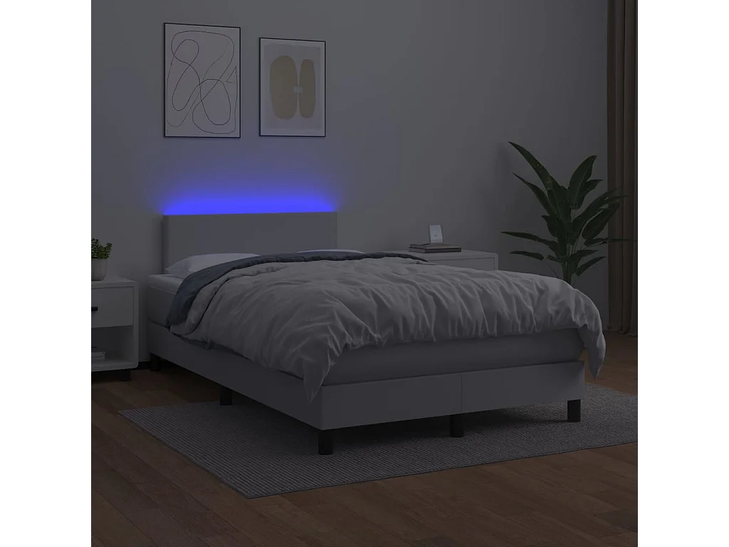 Cadre de lit LED blanche 203 x 120 x 88 cm TDL0208724