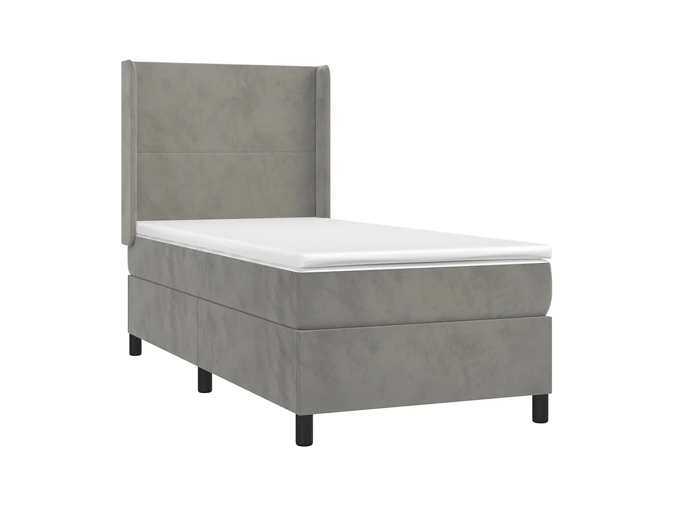 Cadre de lit LED tissu grise 203 x 103 x 128 cm TDL0207907