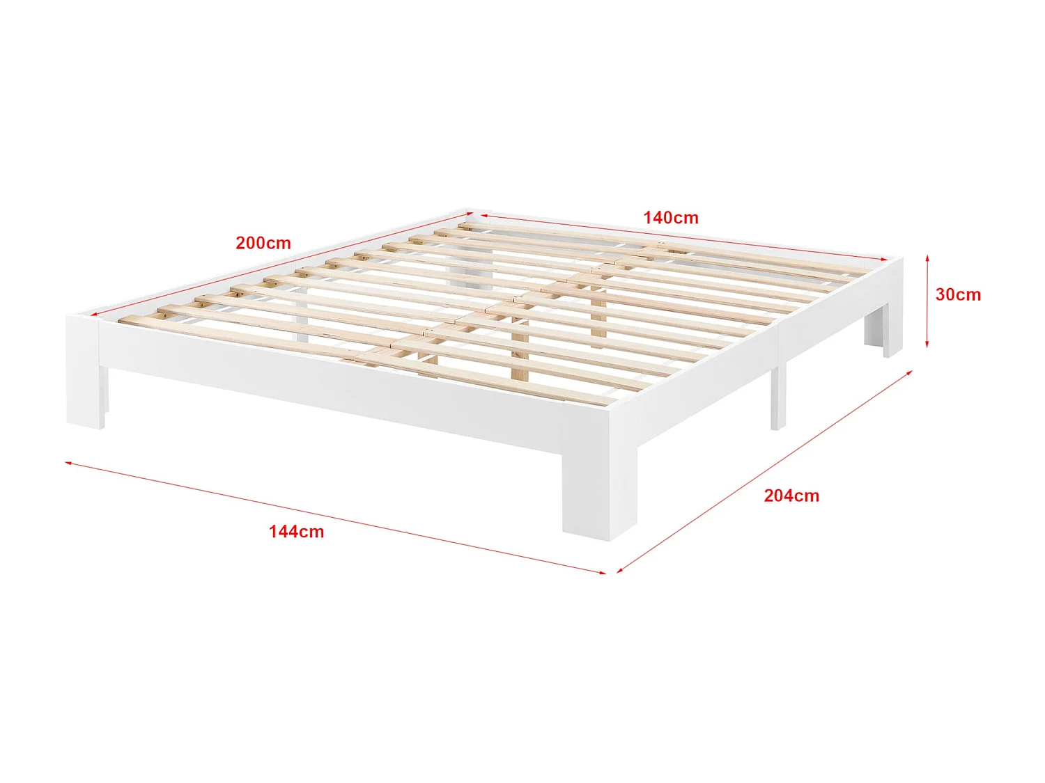 Cadre de lit avec 204 x 144 x 30 cm 03_0004921