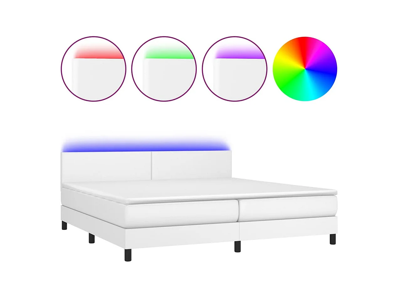 Cadre de lit LED tissu bleue 203 x 200 x 88 cm TDL0208714