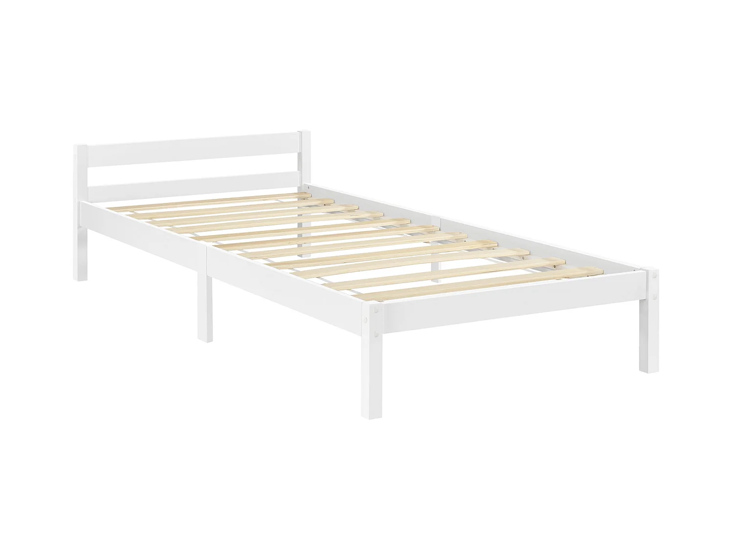 Cadre de lit avec blanche 206 x 126 x 50 cm 03_0004987