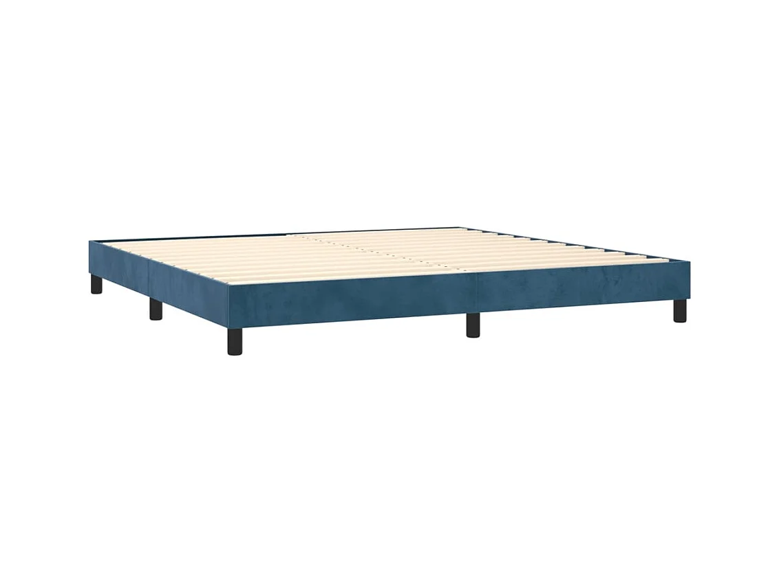 Sommier à lattes sur tissu bleue 203 x 200 x 25 cm TDL0207305