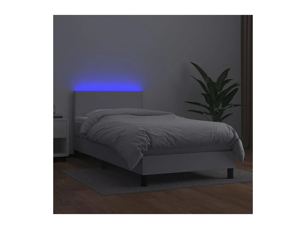 Cadre de lit LED blanche 203 x 100 x 88 cm TDL0208731