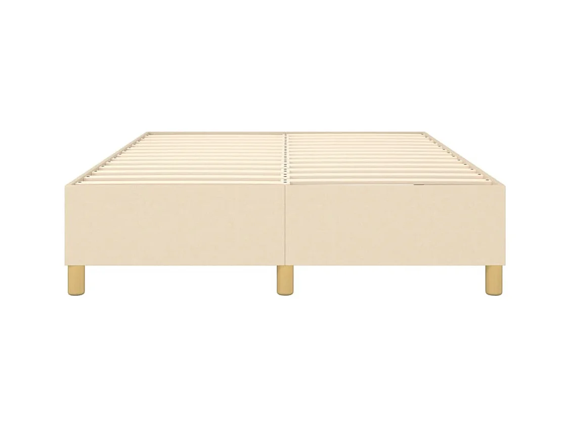 Sommier à lattes sur tissu crème 193 x 140 x 35 cm TDL0207267