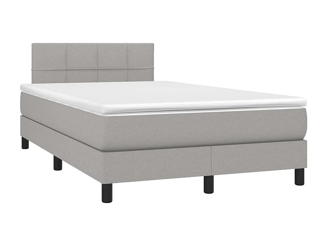 Cadre de lit LED tissu grise 203 x 120 x 88 cm TDL0207879