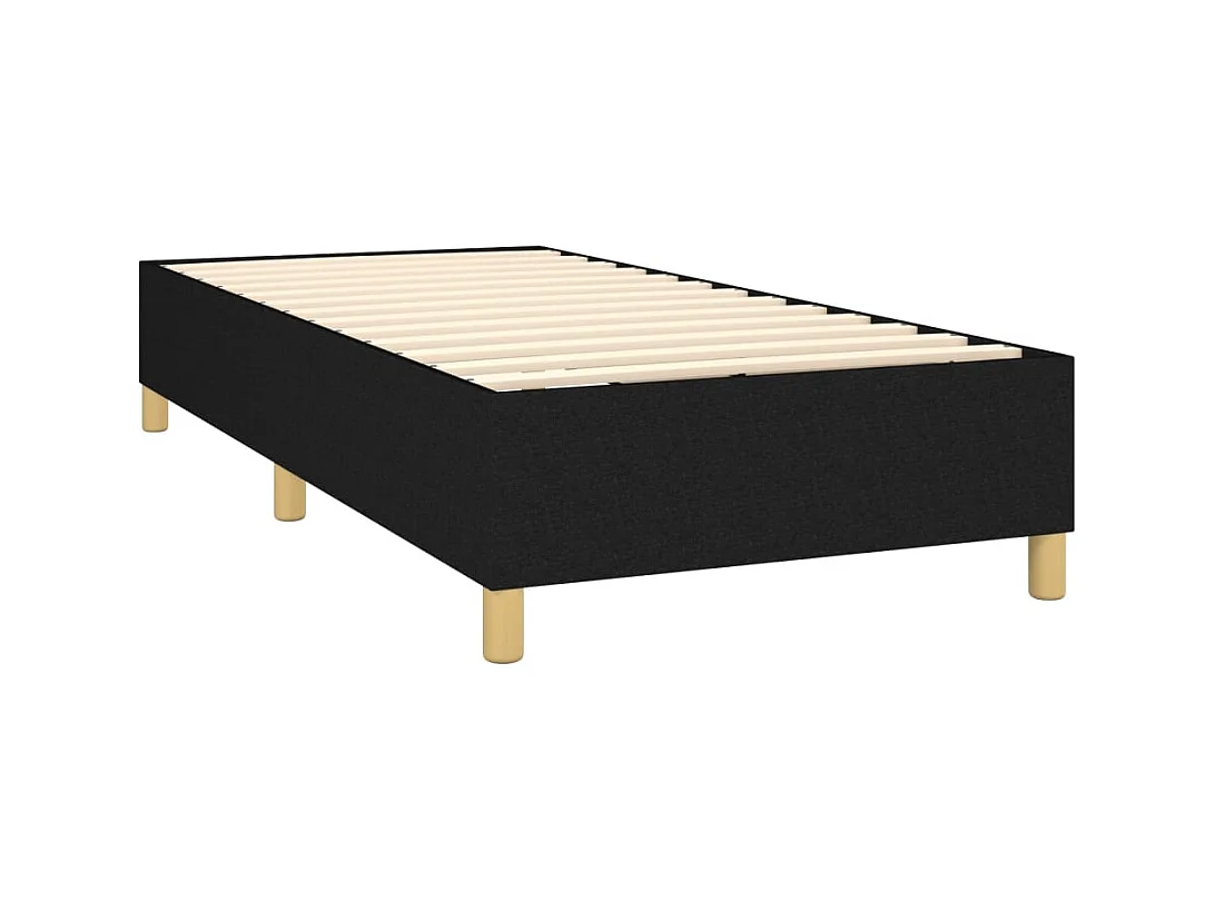 Sommier à lattes sur tissu noire 203 x 100 x 35 cm TDL0207041