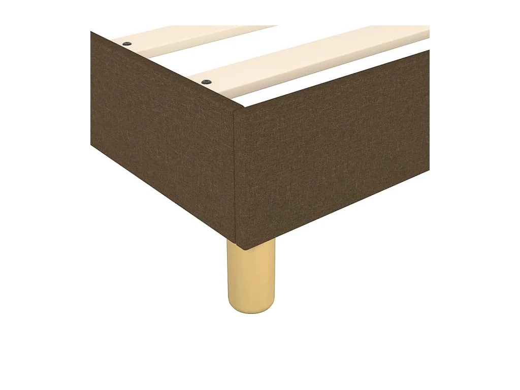 Sommier à lattes sur tissu marron 203 x 120 x 35 cm TDL0207070