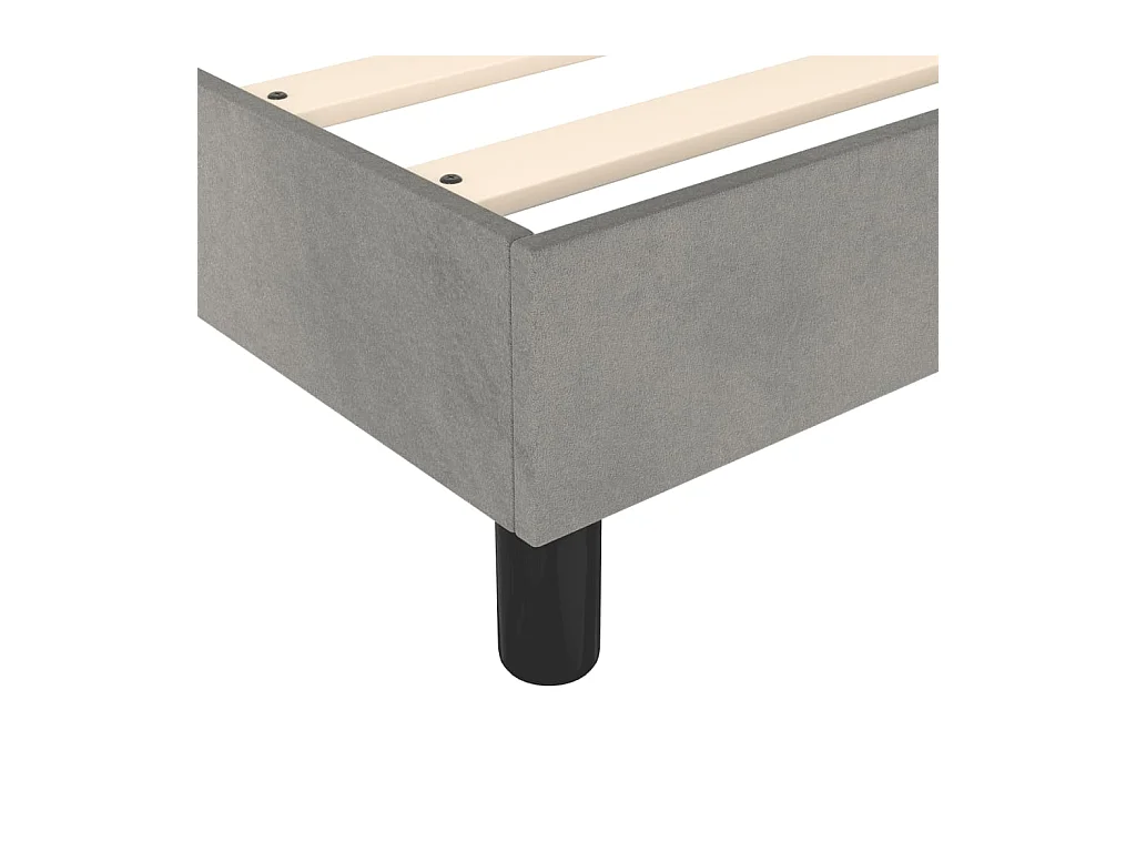 Sommier à lattes sur tissu grise 193 x 140 x 25 cm TDL0207195