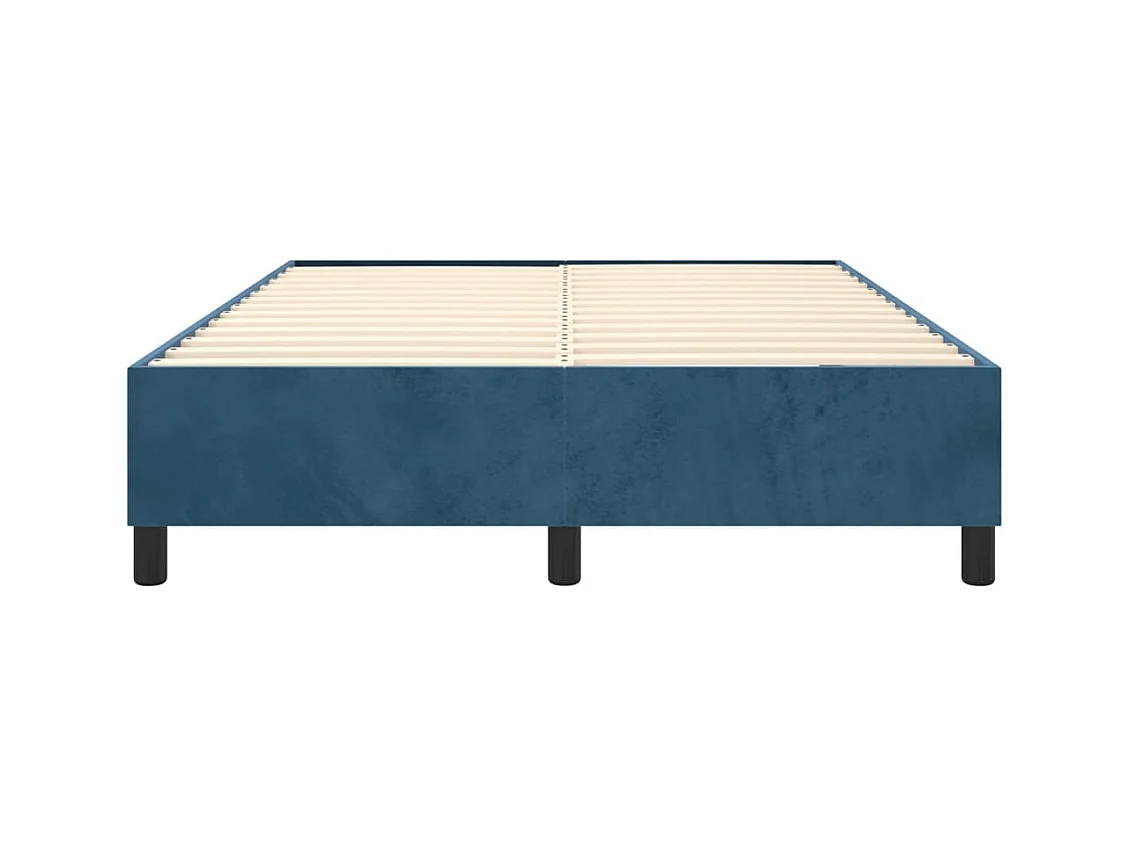Sommier à lattes sur tissu bleue 193 x 140 x 35 cm TDL0207312