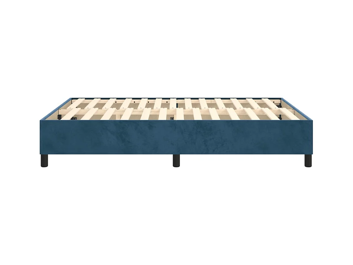 Sommier à lattes sur tissu bleue 193 x 140 x 35 cm TDL0207312