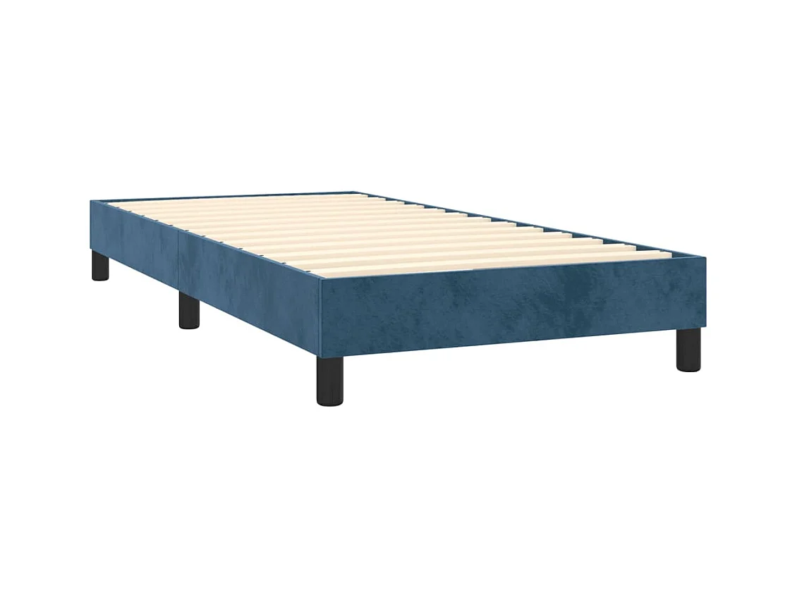 Sommier à lattes sur tissu bleue 203 x 100 x 25 cm TDL0207316