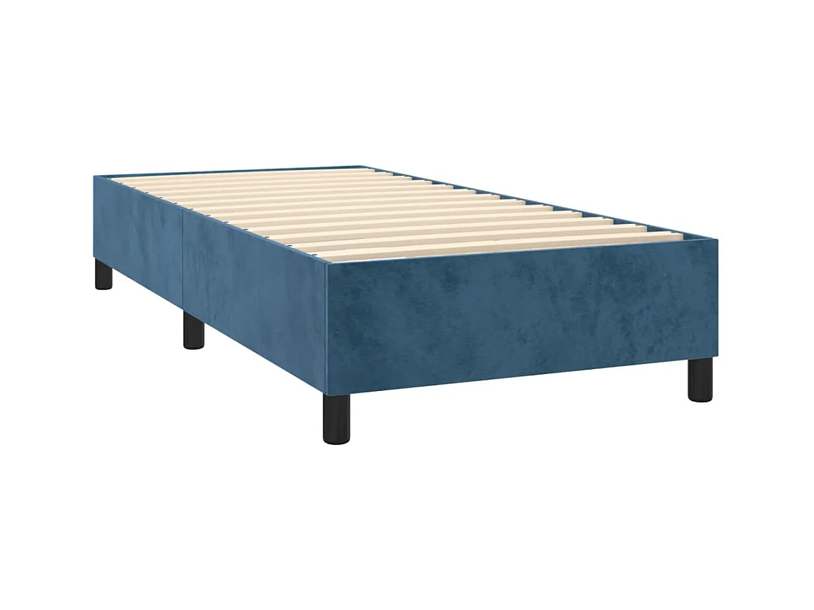 Sommier à lattes sur tissu bleue 203 x 100 x 35 cm TDL0207315