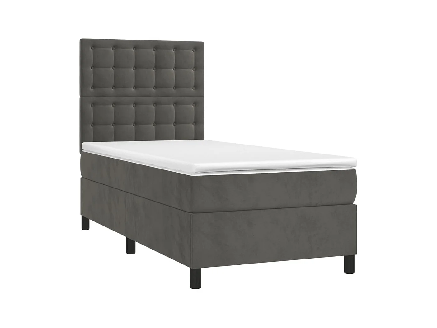 Cadre de lit LED tissu grise 203 x 100 x 128 cm TDL0207744