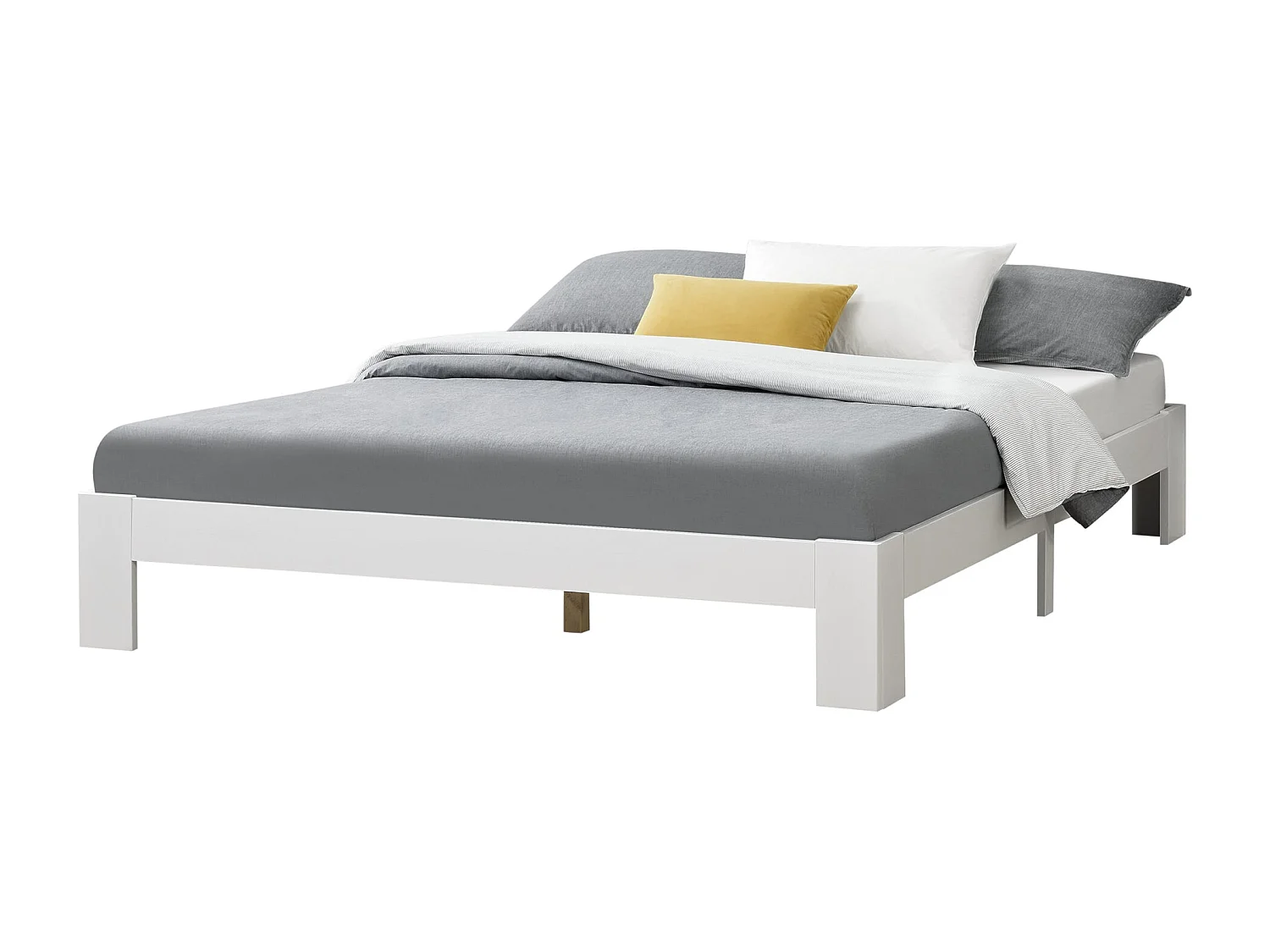 Cadre de lit 160x200 blanche 204 x 164 x 30 cm 03_0004924