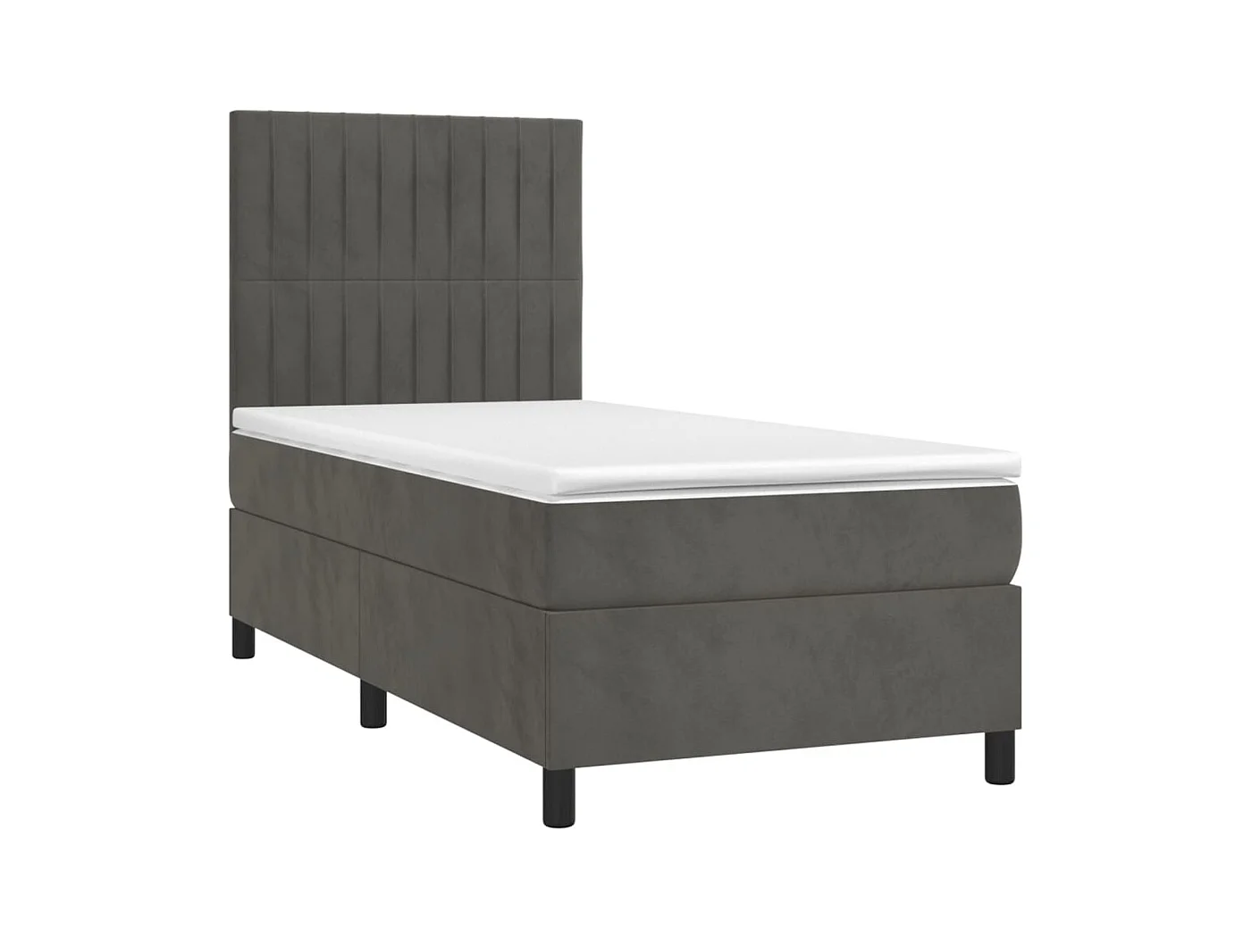 Cadre de lit LED tissu grise 203 x 100 x 128 cm TDL0207751