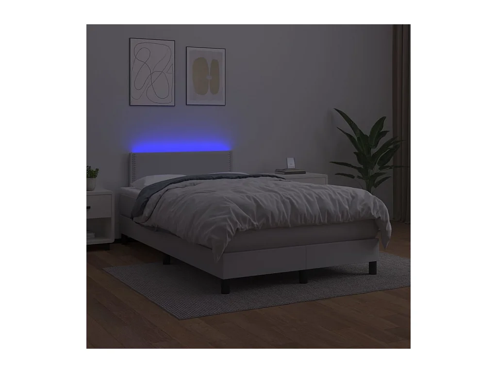 Cadre de lit LED blanche 203 x 120 x 88 cm TDL0208728