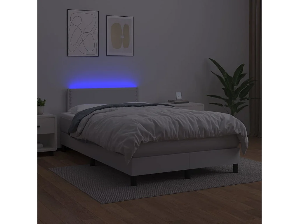Cadre de lit LED blanche 203 x 120 x 88 cm TDL0208728