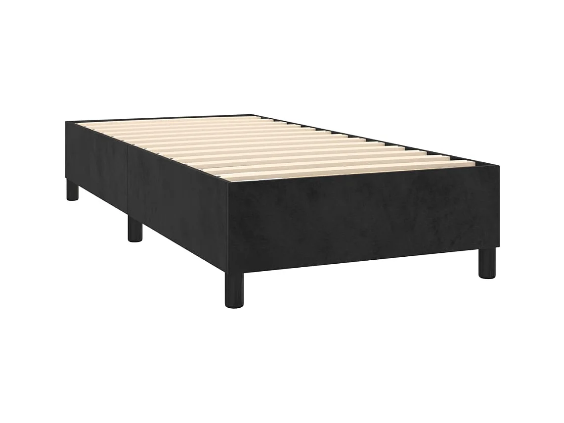 Sommier à lattes sur tissu noire 203 x 100 x 35 cm TDL0207036