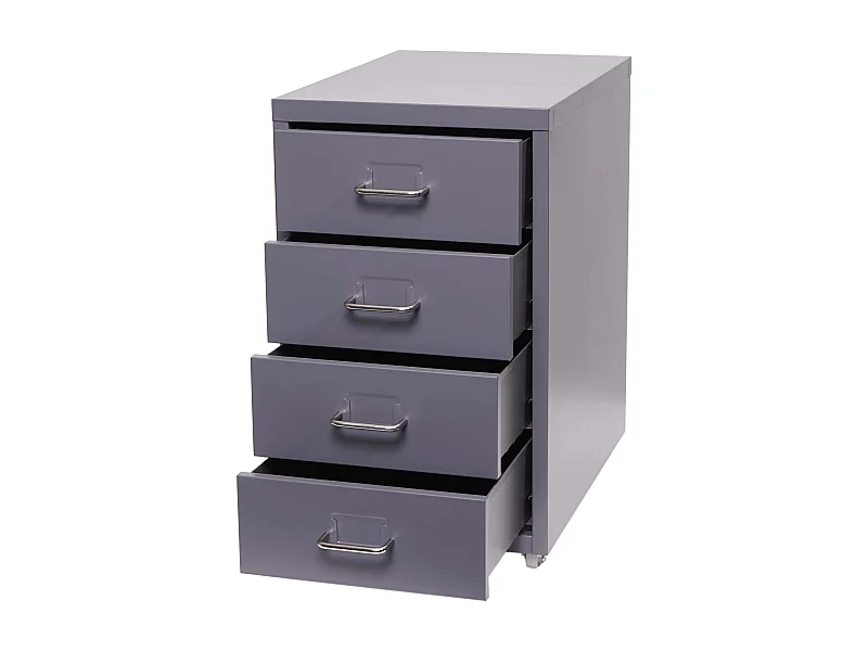 Caisson à tiroirs armoire grise 46 x 7 x 62 cm 04_0008262