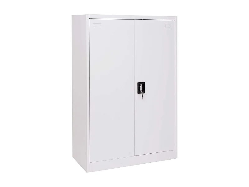 Armoire de bureau étagère métal blanche 90 x 40 x 140 cm 04_0001472