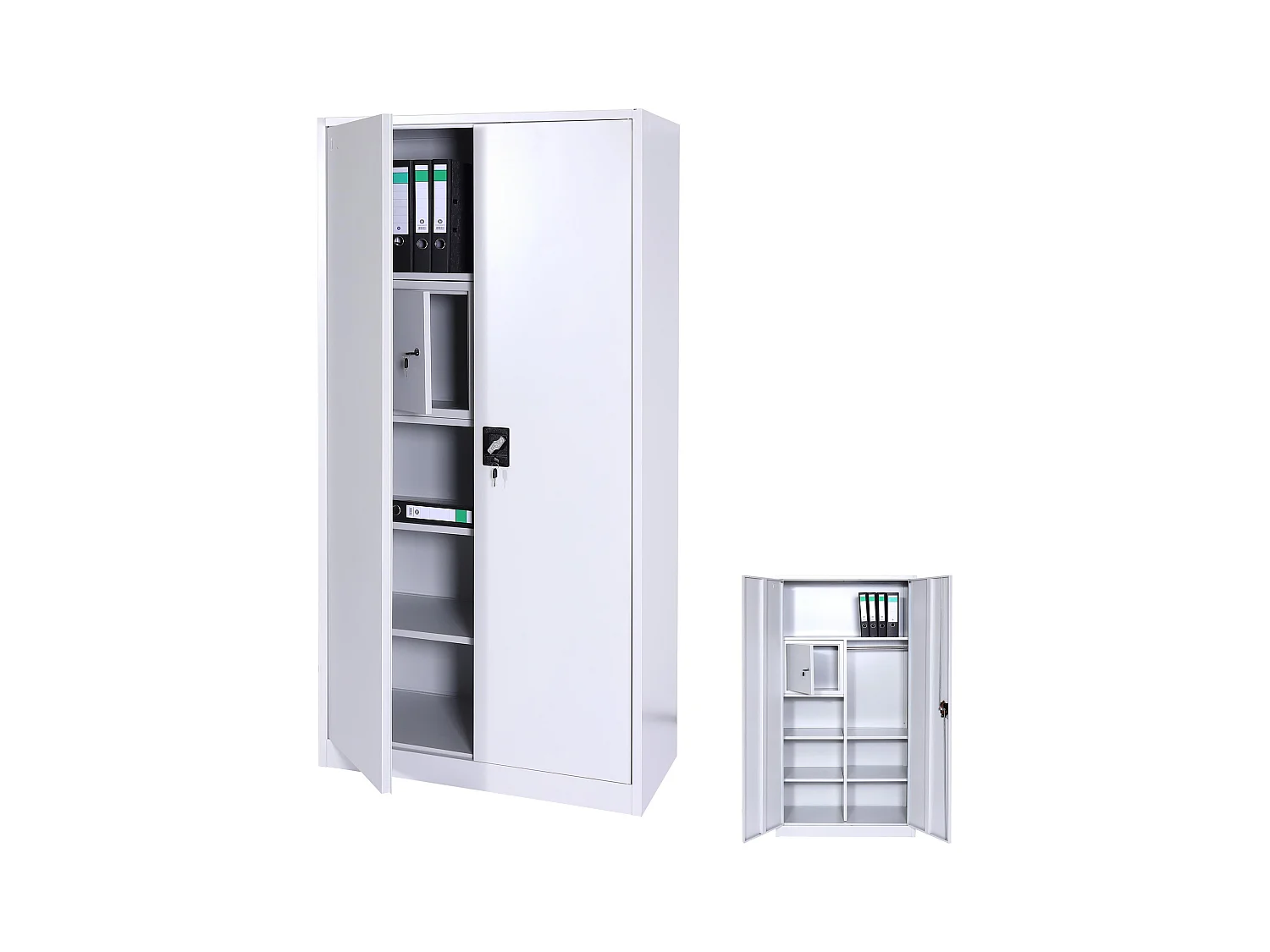 Casier armoire de bureau métal grise 97 x 10 x 192 cm 04_0006414