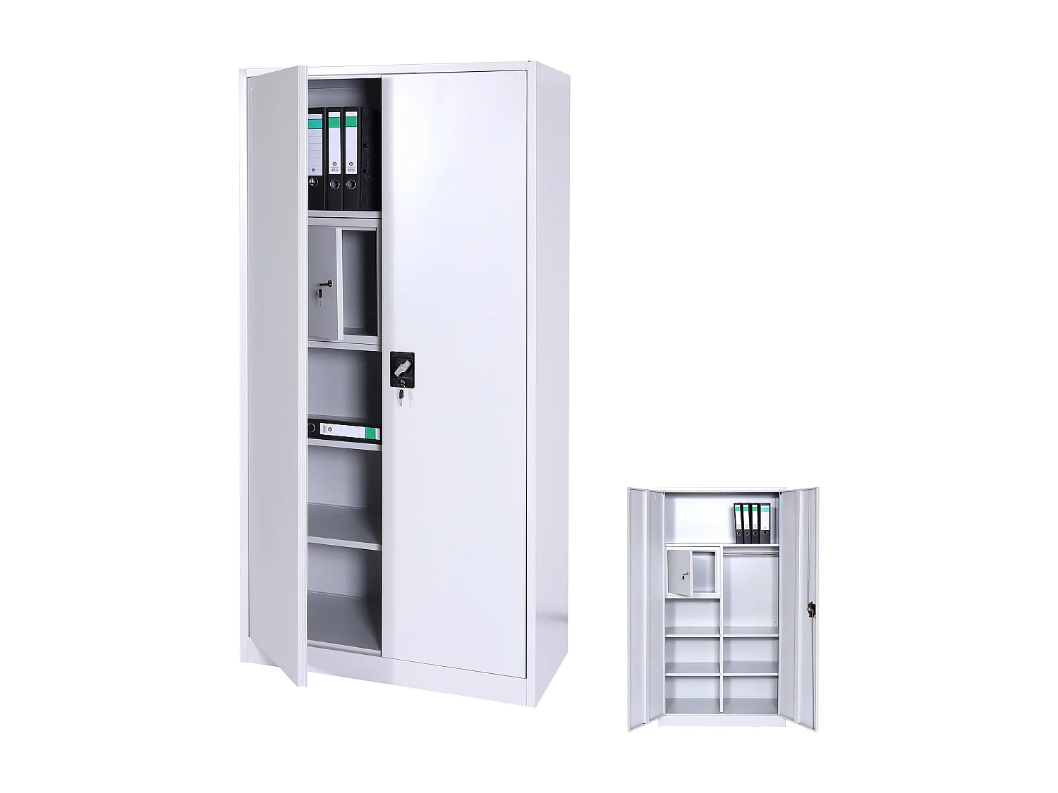 Casier armoire de bureau métal grise 97 x 10 x 192 cm 04_0006414