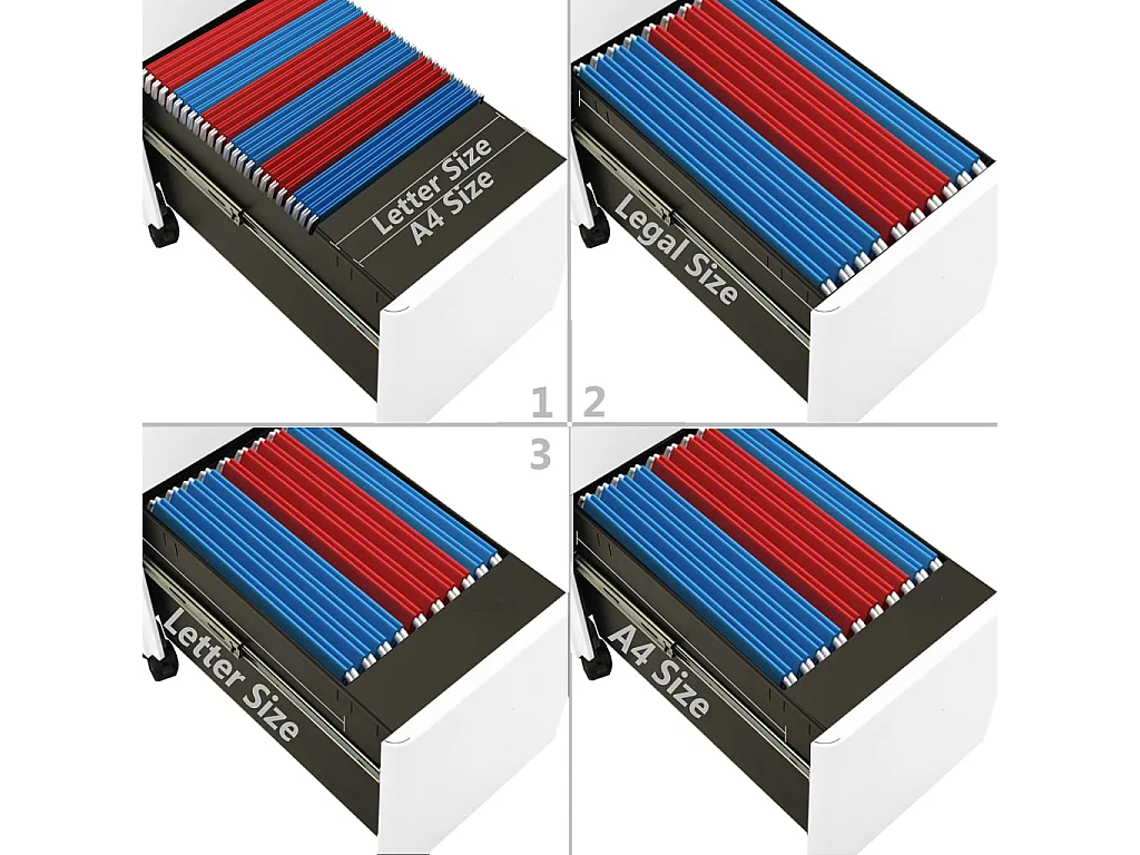 Caissons à tiroirs meuble blanche 30 x 45 x 59 cm DEC024570