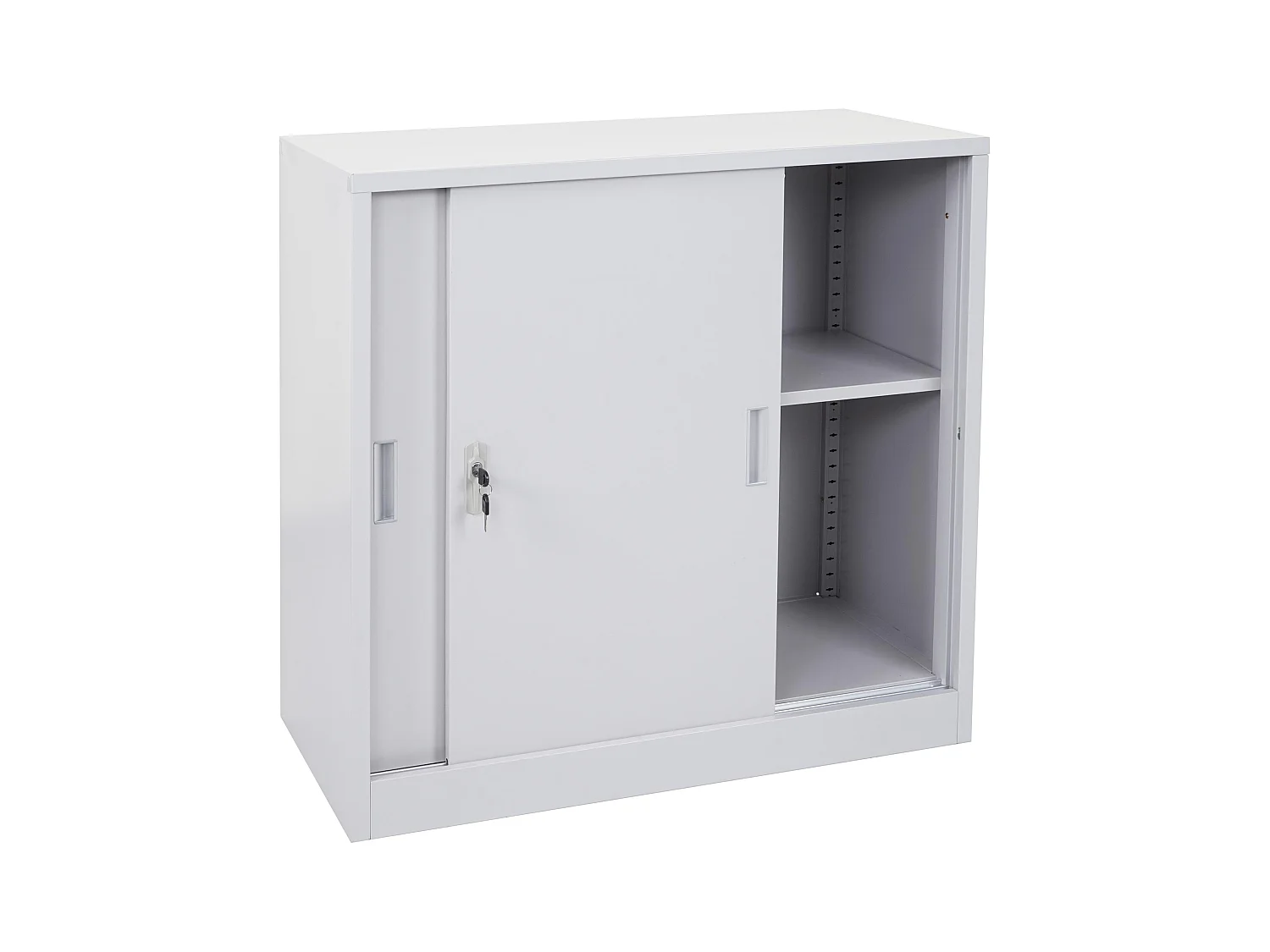 Armoire de rangement bureau grise 90 x 45 x 90 cm 04_0000959
