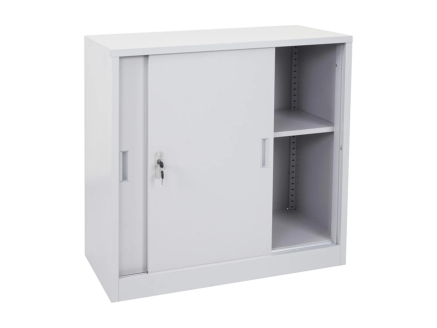 Armoire de rangement bureau grise 90 x 45 x 90 cm 04_0000959