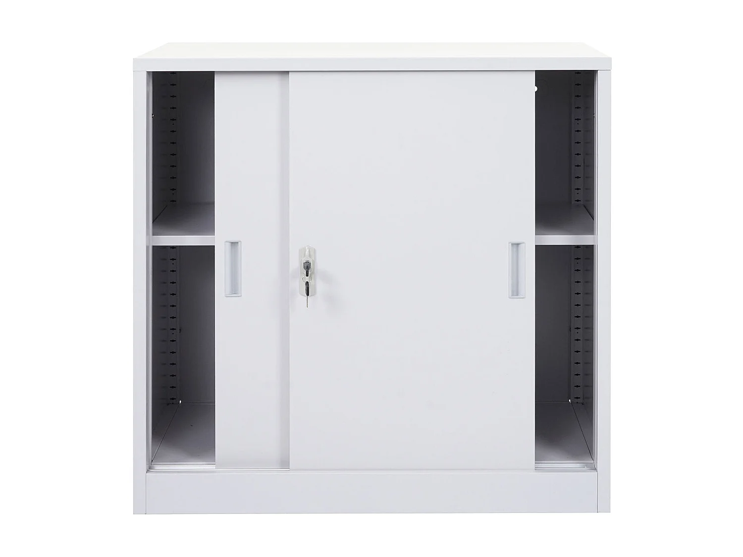 Armoire de rangement bureau grise 90 x 45 x 90 cm 04_0000959