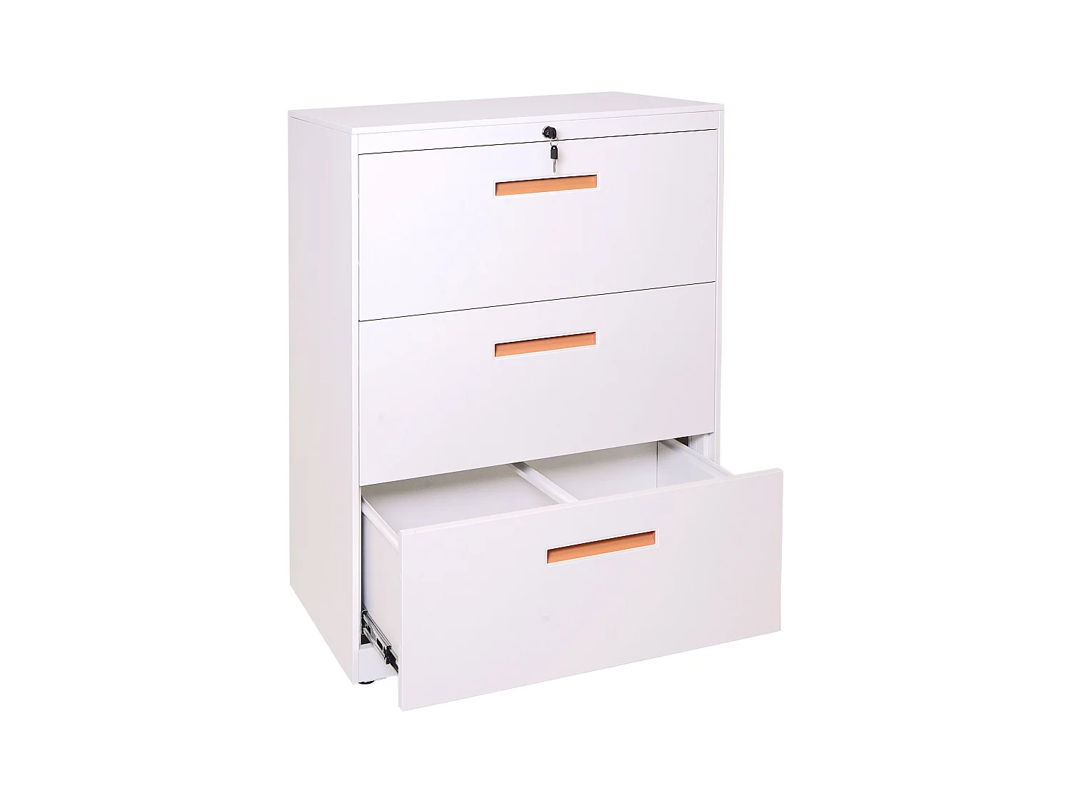 Armoire de bureau rangement blanche 76 x 46 x 103 cm 04_0001030