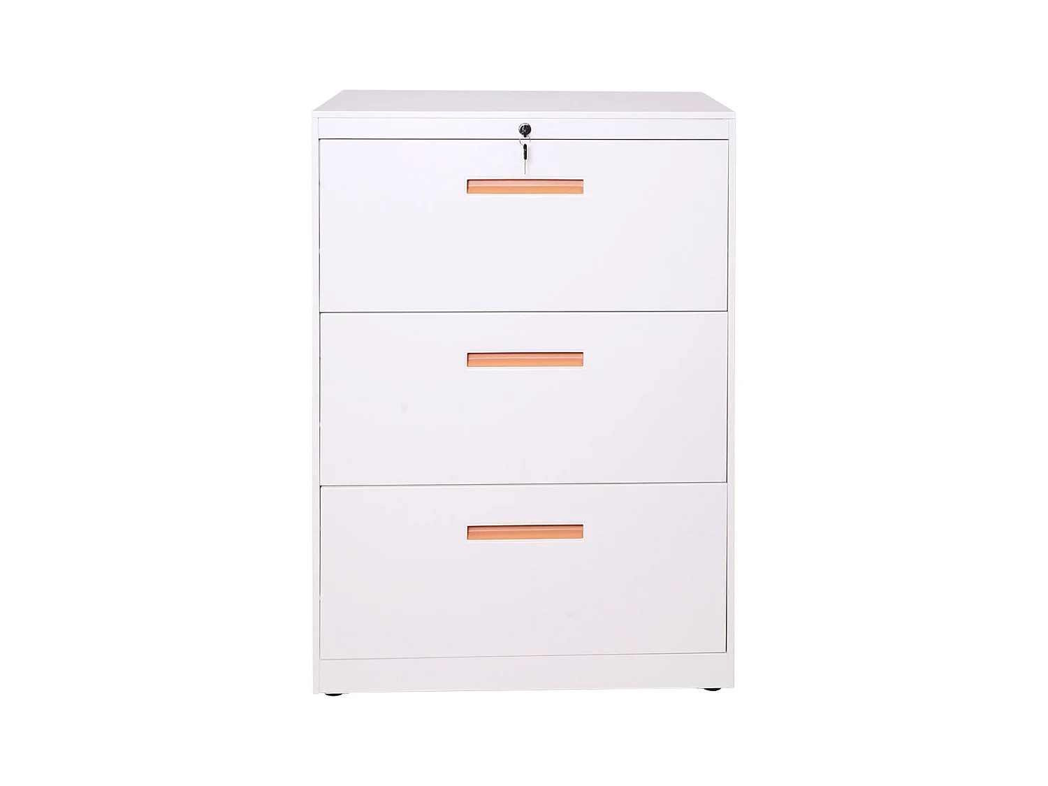 Armoire de bureau rangement blanche 76 x 46 x 103 cm 04_0001030