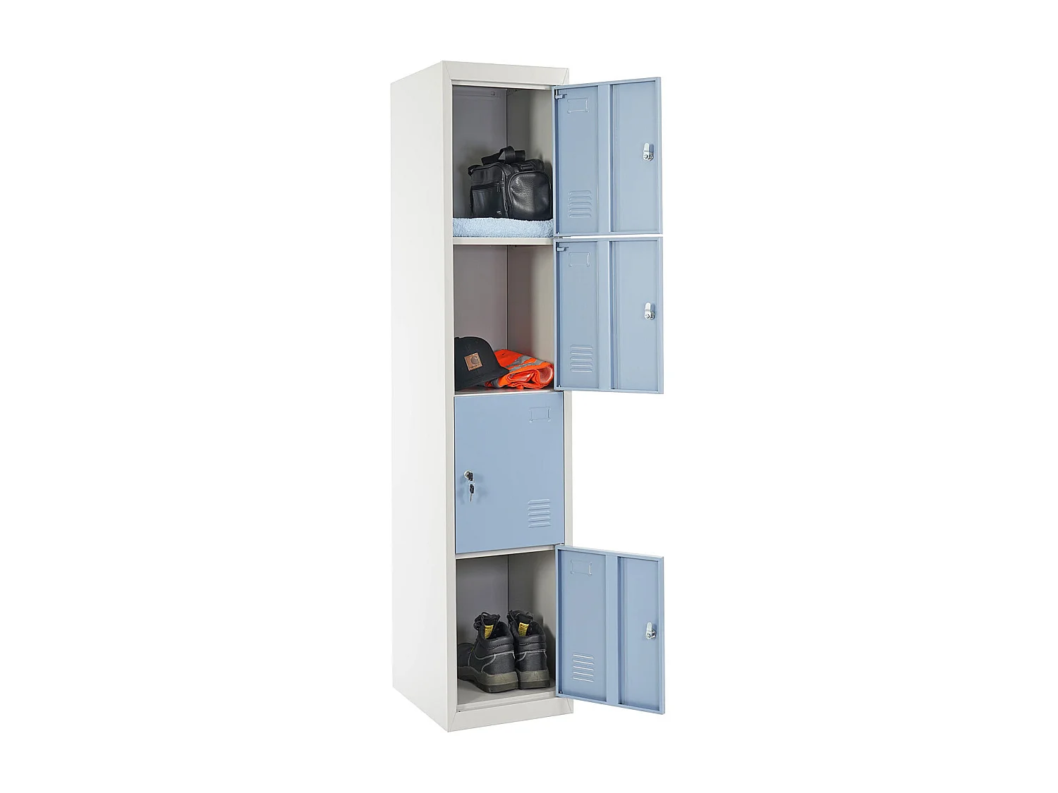 Caisson à tiroirs casier métal bleue 37.5 x 42.5 x 42 cm 04_0001648