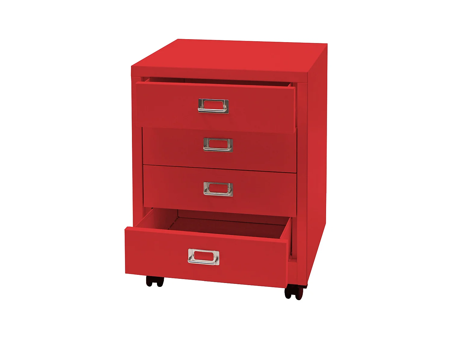 Caisson à tiroirs meuble métal argentée 50 x 23 x 63 cm 04_0008268