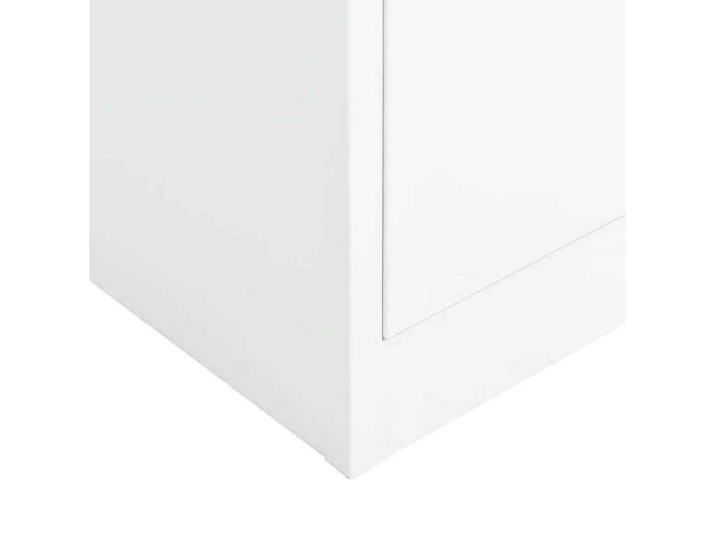 Meuble de bureau armoire blanche 90 x 40 x 180 cm DEC024487
