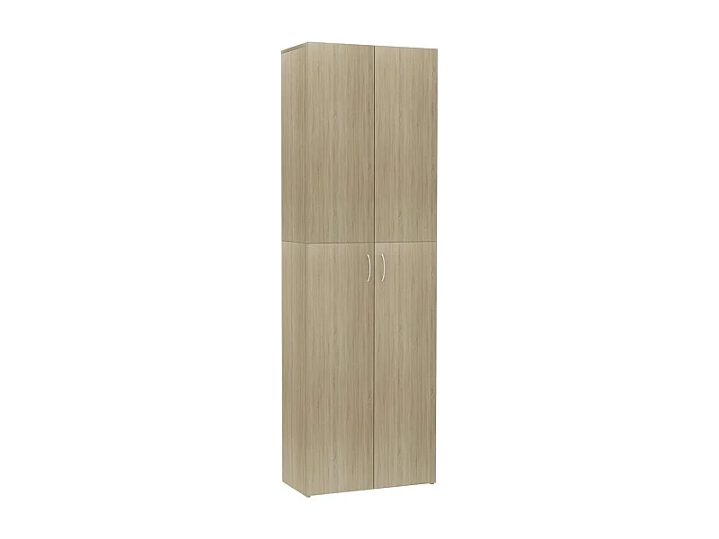 Meuble de bureau armoire bois beige 60 x 32 x 190 cm DEC024464