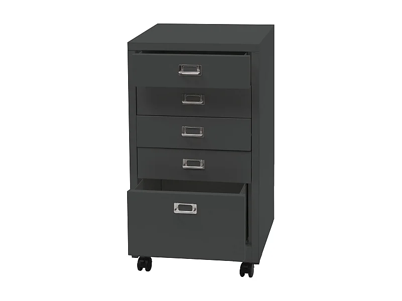 Caisson à tiroirs meuble métal grise 51 x 25 x 81 cm 04_0008270