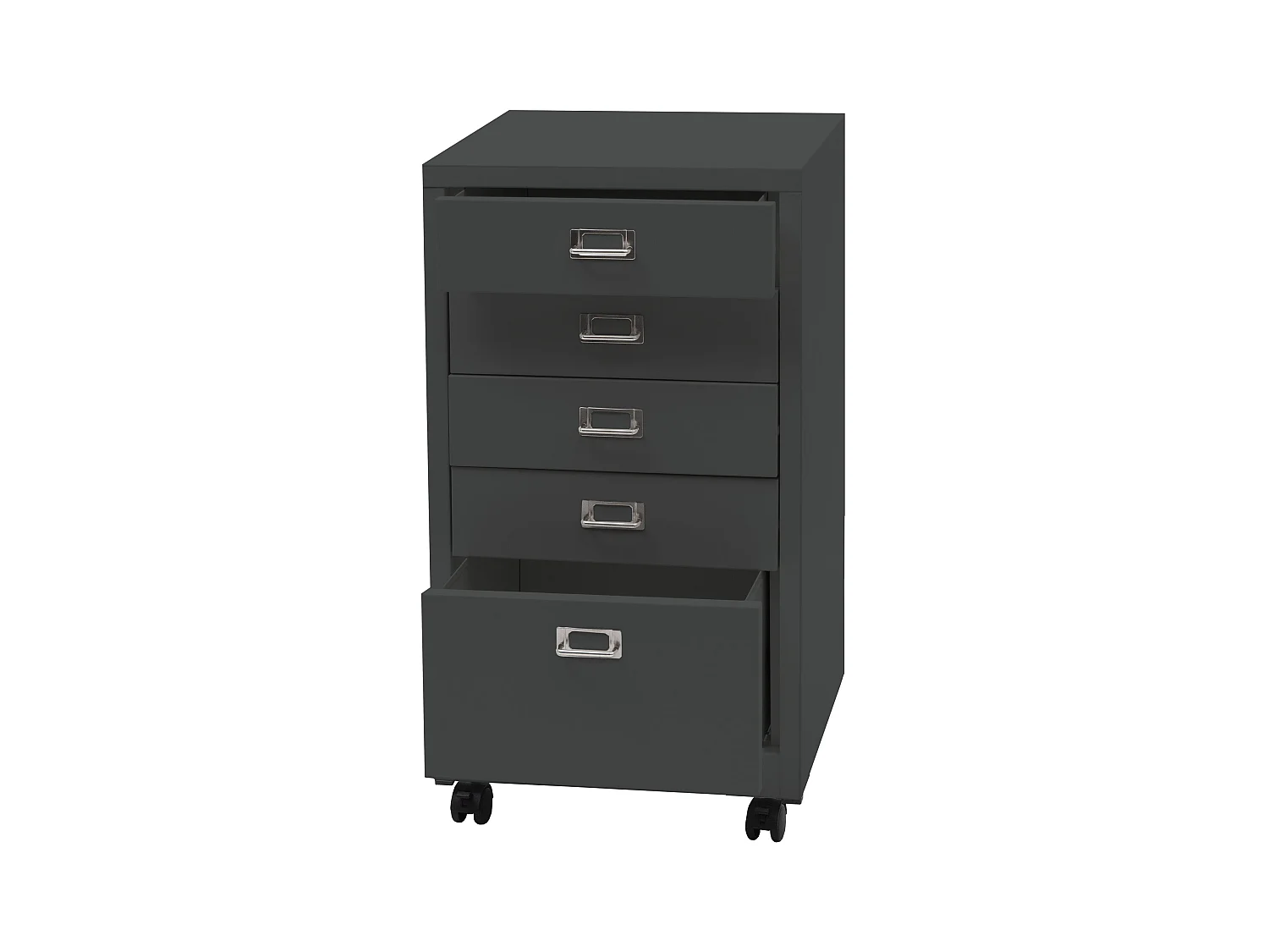 Caisson à tiroirs meuble métal grise 51 x 25 x 81 cm 04_0008270