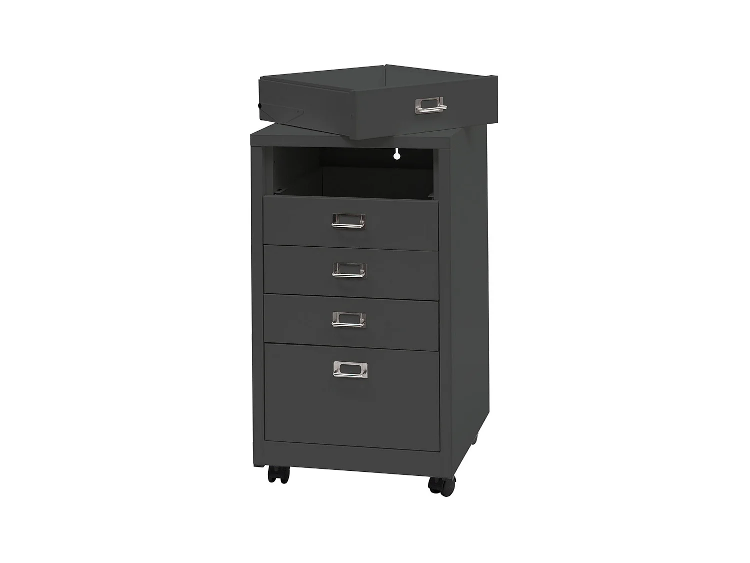 Caisson à tiroirs meuble métal grise 51 x 25 x 81 cm 04_0008270