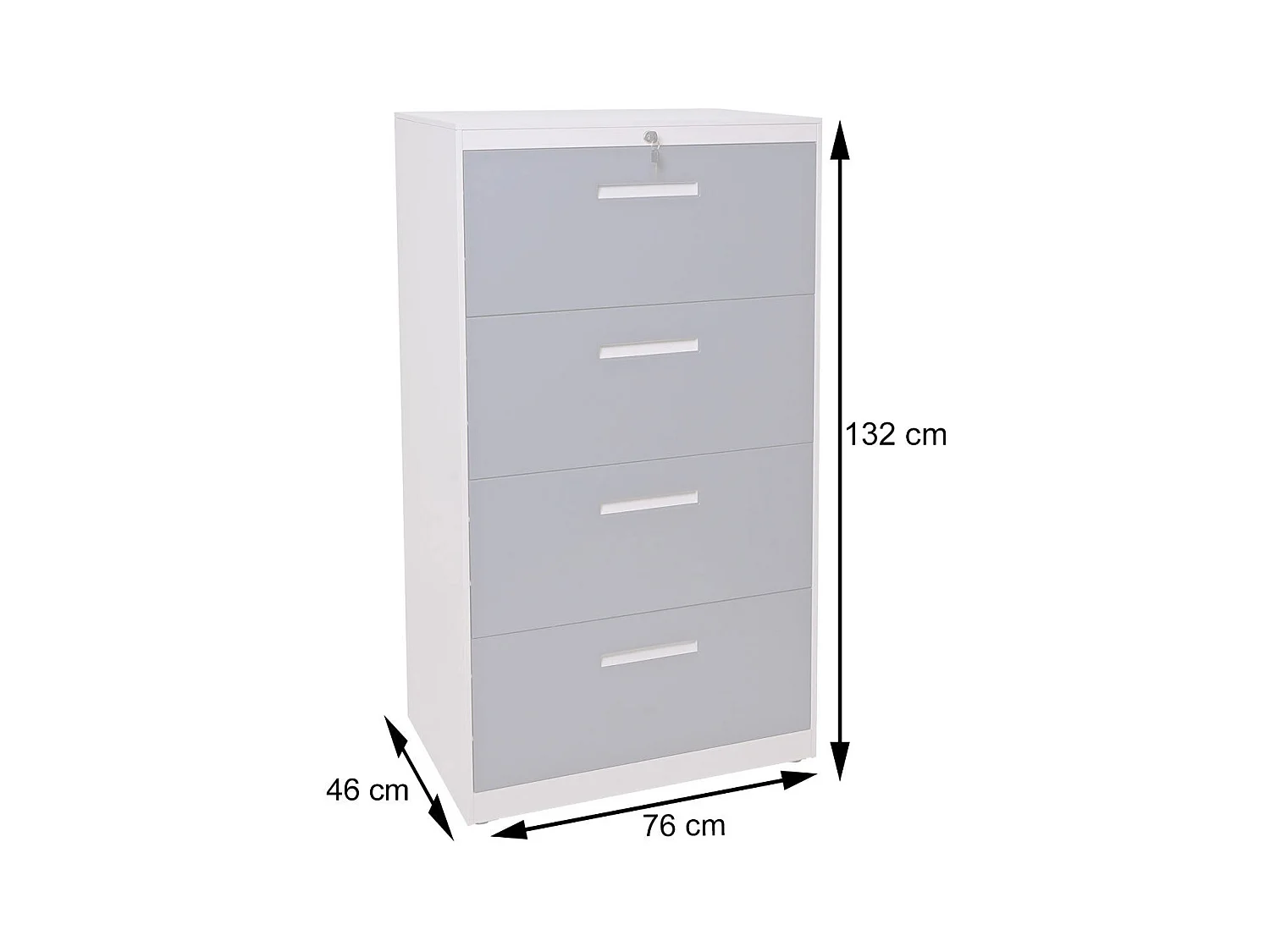 Armoire de bureau avec grise 76 x 46 x 132 cm 04_0001031