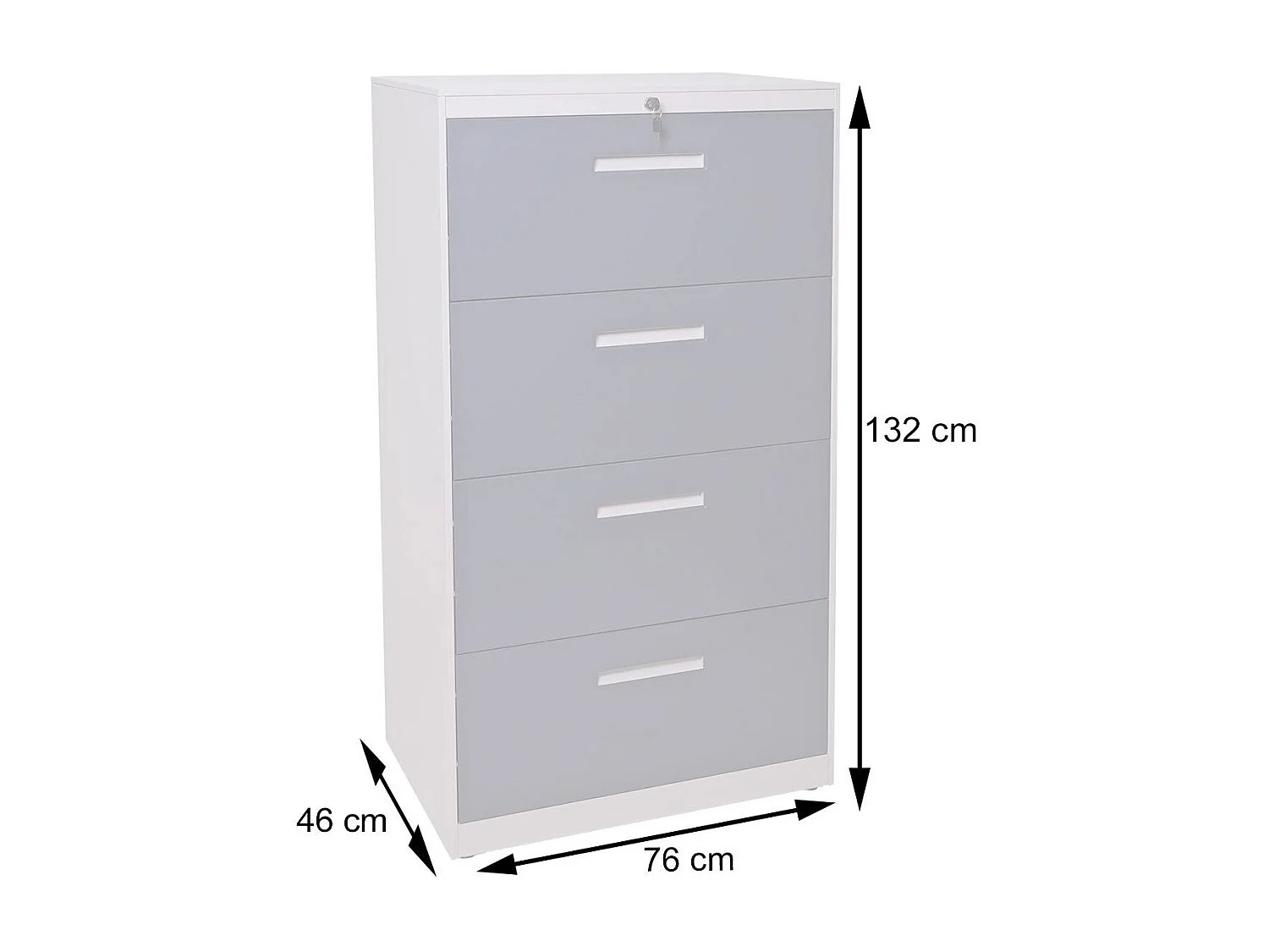 Armoire de bureau avec grise 76 x 46 x 132 cm 04_0001031